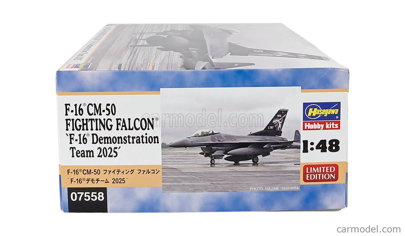 Lockheed Martin F-16 CM-50 Fighting Falcon Military Airplane 1978 - Demonstration Team 2025 1:48 Hasegawa /
