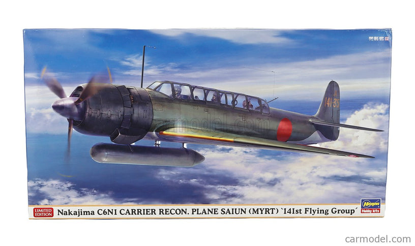 Nakajima C6N1 Carrier Recon Plane Saiun Myrt Airpane Military 1945 1:48 Hasegawa /