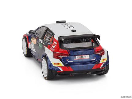 Skoda Fabia RALLY2 EVO N°4 2. Miesto Rally Laser Hero Lavanttal 2024 Julian Wagner - Hanna Ostlender 1:43 IXO Models biela modrá čierna