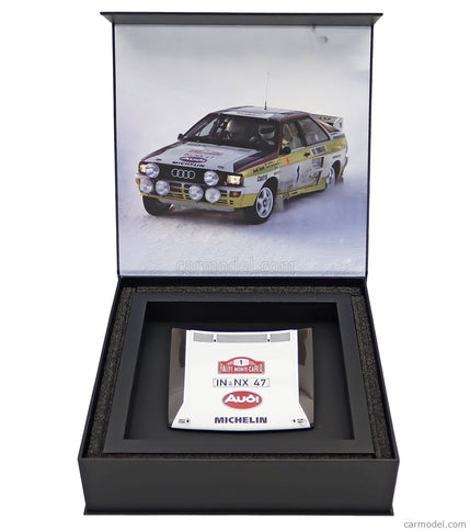 Accessories Front Bonnet Mini Hood Audi Sport Quattro A2 Team Audi Sport N°1 Víťaz Rally Montecarlo 1984 Walter Rohrl - Christian Geistdorfer 1:8 Werk83 žltá sivá červená
