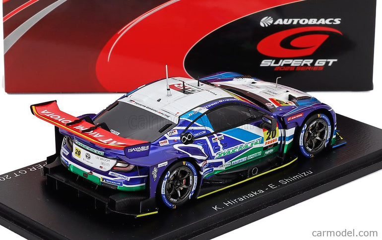 Toyota GR86 GT Team Shade Racing N°20 GT300 Class Super GT 2025 Katsuyuki Hiranaka - Eijiro Shimizu 1:43 Spark Model modrá biela