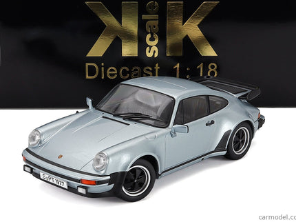 Porsche 911 930 3.3L Turbo Coupe 1977 1:18 KK Scale strieborná