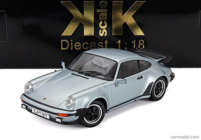 Porsche 911 930 3.3L Turbo Coupe 1977 1:18 KK Scale strieborná