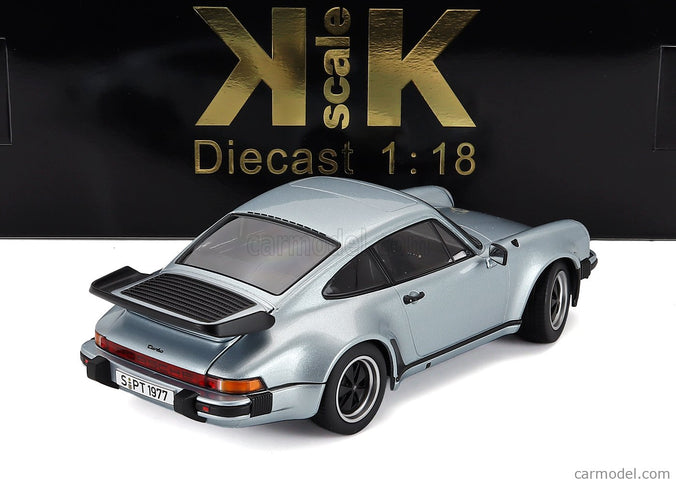 Porsche 911 930 3.3L Turbo Coupe 1977 1:18 KK Scale strieborná