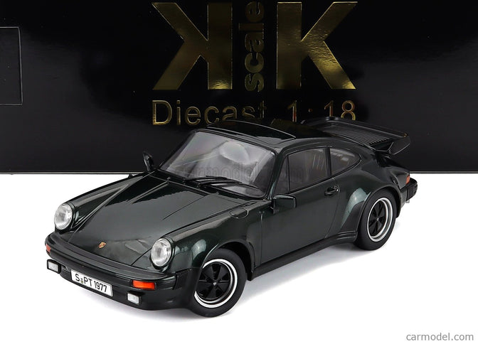 Porsche 911 930 3.3L Turbo Coupe 1977 1:18 KK Scale tmavozelená