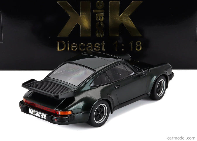 Porsche 911 930 3.3L Turbo Coupe 1977 1:18 KK Scale tmavozelená