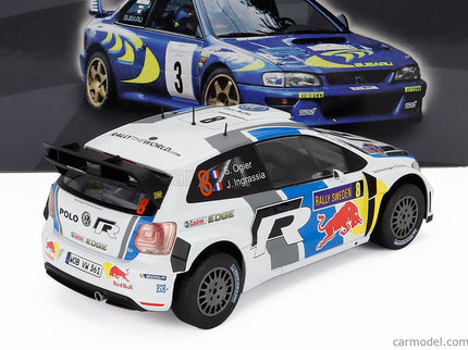Volkswagen Polo R WRC Team Volkswagen Motorsport N°8 Víťaz Rally Sweden 2013 Sebastien Ogier - Julien Ingrassia 1:18 Edicola biela