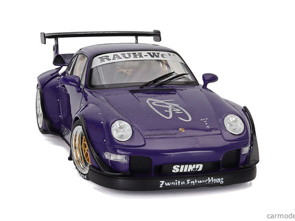 Porsche 911 993 RWB Rauh-Welt Furusato Sidney Hoffmann Coupe 1995 - With Figúrka Signature Edícia 1:18 Werk83 fialová