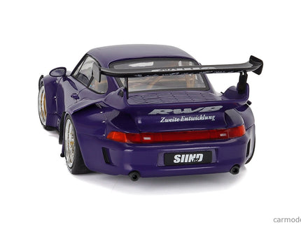 Porsche 911 993 RWB Rauh-Welt Furusato Sidney Hoffmann Coupe 1995 - With Figúrka Signature Edícia 1:18 Werk83 fialová