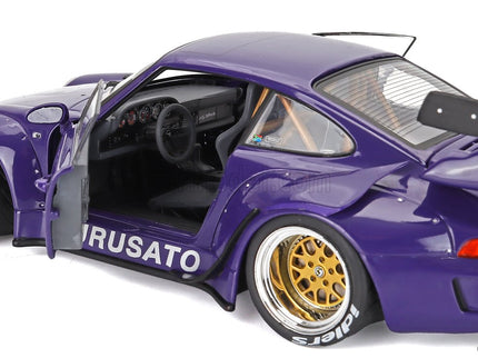 Porsche 911 993 RWB Rauh-Welt Furusato Sidney Hoffmann Coupe 1995 - With Figúrka Signature Edícia 1:18 Werk83 fialová