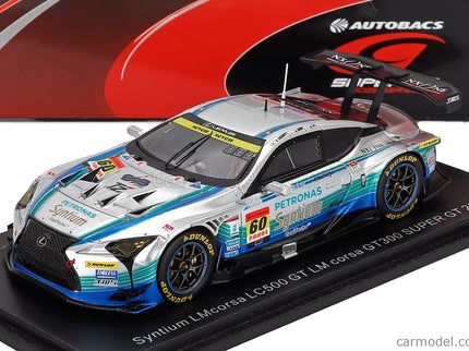 Lexus LC500 GT Team LM Corsa Syntium Petronas N°60 GT300 Class Super GT 2025 Hiroki Yoshimoto - Shunsuke Kohno 1:43 Spark Model strieborná zelená