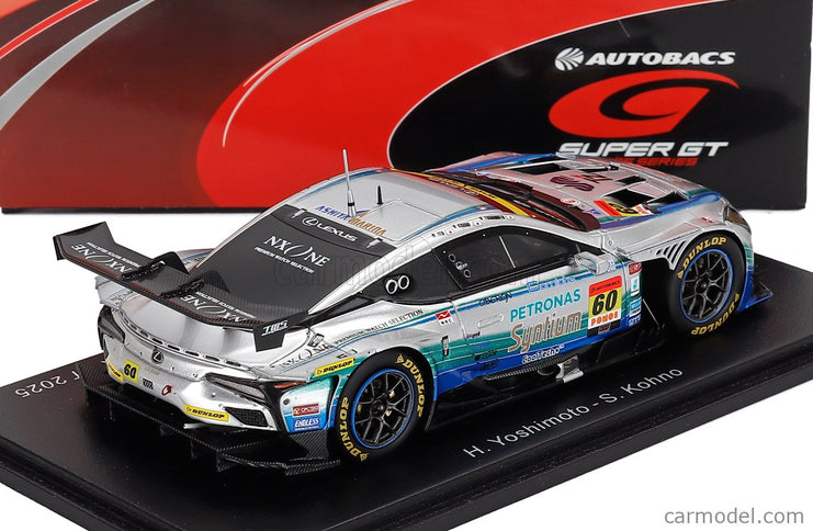 Lexus LC500 GT Team LM Corsa Syntium Petronas N°60 GT300 Class Super GT 2025 Hiroki Yoshimoto - Shunsuke Kohno 1:43 Spark Model strieborná zelená