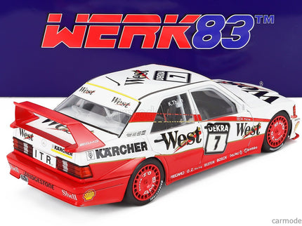 Mercedes Benz 190E EVO II 2.5 16V N°7 DTM Sezóna 1991 Kurt Thiim 1:18 Werk83 biela červená