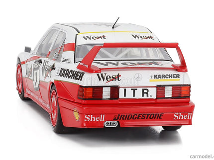 Mercedes Benz 190E EVO II 2.5 16V N°7 DTM Sezóna 1991 Kurt Thiim 1:18 Werk83 biela červená