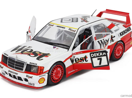 Mercedes Benz 190E EVO II 2.5 16V N°7 DTM Sezóna 1991 Kurt Thiim 1:18 Werk83 biela červená