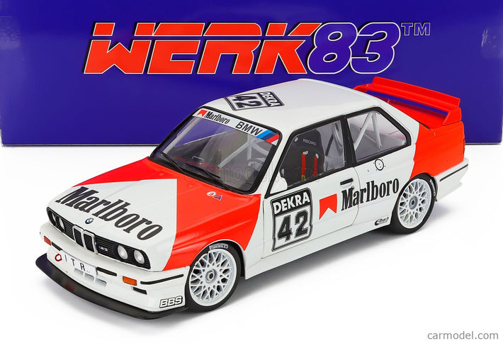 BMW 3-SERIES Bmw M3 (E30) Team Bmw N°42 DTM Zolder 1991 Cor Euser 1:18 Werk83 biela červená