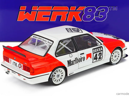BMW 3-SERIES Bmw M3 (E30) Team Bmw N°42 DTM Zolder 1991 Cor Euser 1:18 Werk83 biela červená