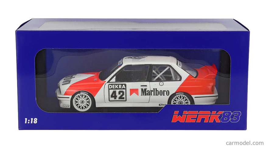 BMW 3-SERIES Bmw M3 (E30) Team Bmw N°42 DTM Zolder 1991 Cor Euser 1:18 Werk83 biela červená