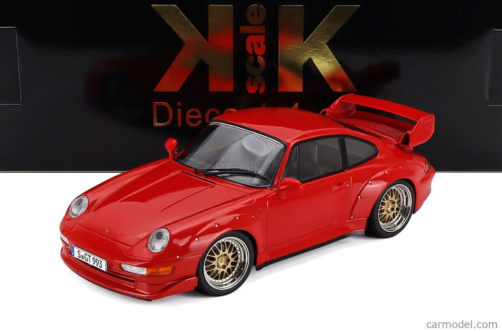Porsche 911 993 GT2 Coupe 1996 - Cerchi Bbs - Bbs Disky 1:18 KK Scale červená