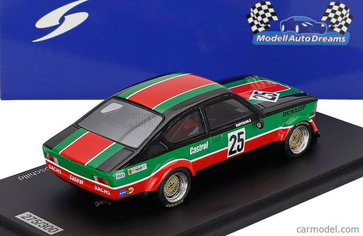 Opel Kadett C GT/E N°25 DRM Zolder 1980 Knippschild 1:43 Spark Model zelená čierna oranžová