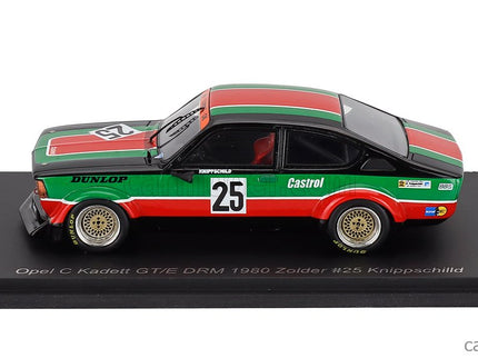 Opel Kadett C GT/E N°25 DRM Zolder 1980 Knippschild 1:43 Spark Model zelená čierna oranžová
