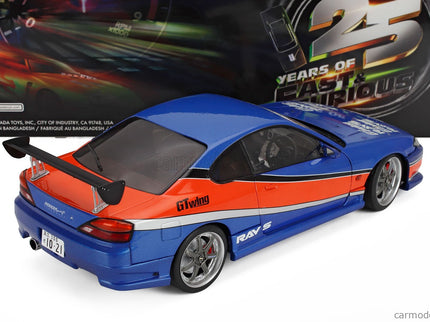 Nissan Han's Silvia (S15) Spec-S Mona Lisa 1999 - Fast & Furious Iii Tokyo Drift 1:18 Solido modrá oranžová