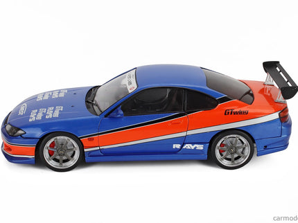 Nissan Han's Silvia (S15) Spec-S Mona Lisa 1999 - Fast & Furious Iii Tokyo Drift 1:18 Solido modrá oranžová