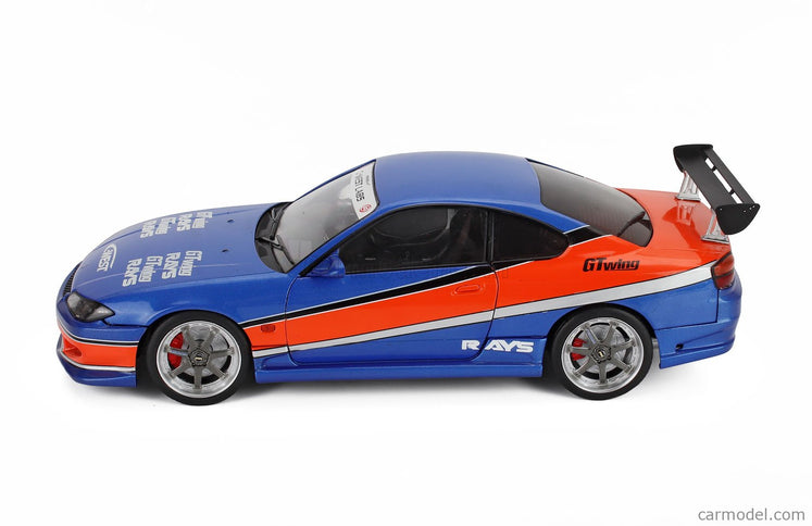 Nissan Han's Silvia (S15) Spec-S Mona Lisa 1999 - Fast & Furious Iii Tokyo Drift 1:18 Solido modrá oranžová