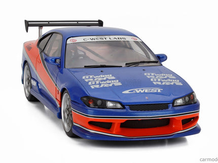 Nissan Han's Silvia (S15) Spec-S Mona Lisa 1999 - Fast & Furious Iii Tokyo Drift 1:18 Solido modrá oranžová