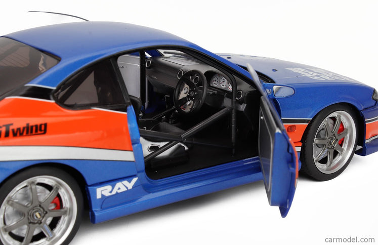 Nissan Han's Silvia (S15) Spec-S Mona Lisa 1999 - Fast & Furious Iii Tokyo Drift 1:18 Solido modrá oranžová