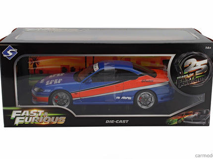 Nissan Han's Silvia (S15) Spec-S Mona Lisa 1999 - Fast & Furious Iii Tokyo Drift 1:18 Solido modrá oranžová