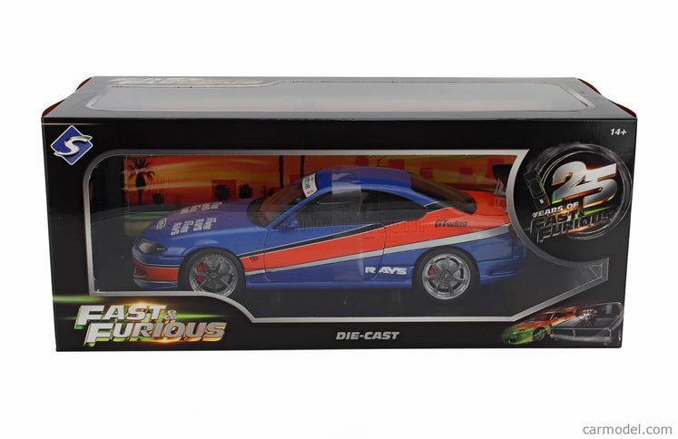 Nissan Han's Silvia (S15) Spec-S Mona Lisa 1999 - Fast & Furious Iii Tokyo Drift 1:18 Solido modrá oranžová