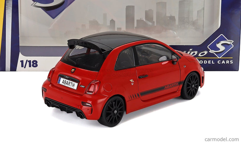 Fiat Nuova 500 Abarth 595 2023 1:18 Solido červená