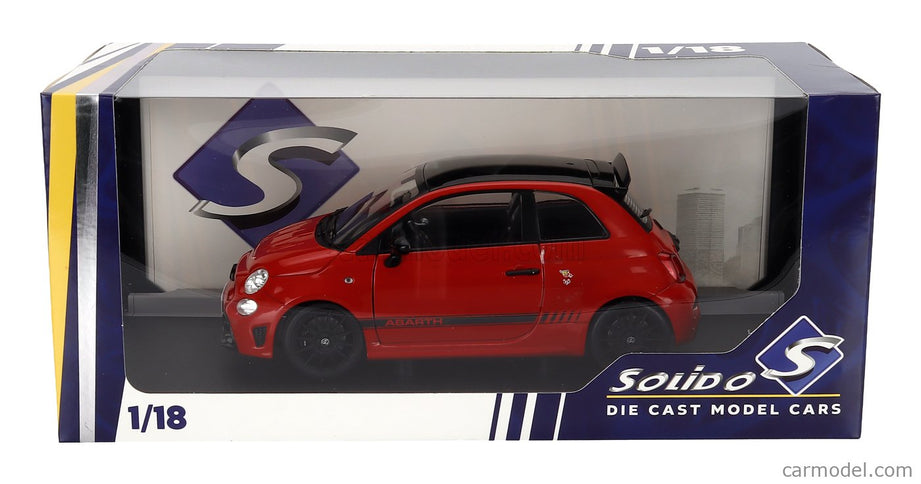 Fiat Nuova 500 Abarth 595 2023 1:18 Solido červená