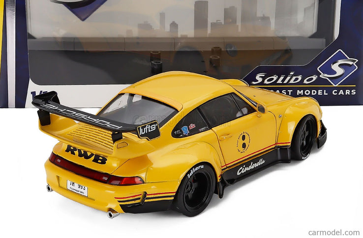 Porsche 911 993 RWB Bodykit Coupe N°0 Racing 2020 1:18 Solido Cinderella žltá