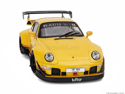Porsche 911 993 RWB Bodykit Coupe N°0 Racing 2020 1:18 Solido Cinderella žltá