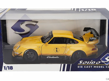 Porsche 911 993 RWB Bodykit Coupe N°0 Racing 2020 1:18 Solido Cinderella žltá