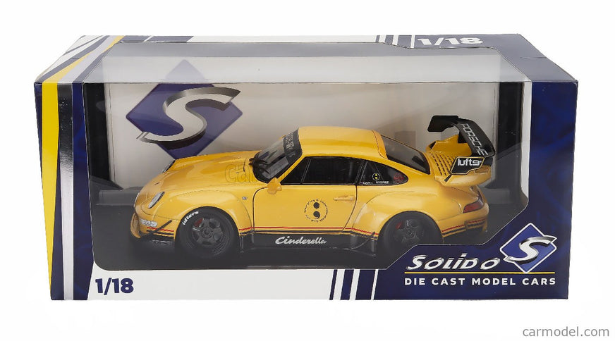 Porsche 911 993 RWB Bodykit Coupe N°0 Racing 2020 1:18 Solido Cinderella žltá
