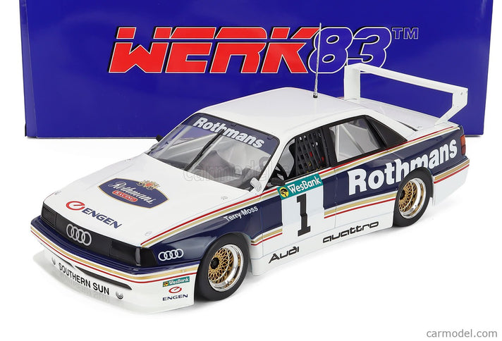 Audi 200 Quattro Trans AM Rothmans N°1 Wesbank Modifieds Championship 1992 Terry Moss 1:18 Werk83 biela modrá
