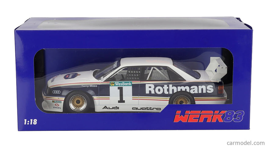 Audi 200 Quattro Trans AM Rothmans N°1 Wesbank Modifieds Championship 1992 Terry Moss 1:18 Werk83 biela modrá