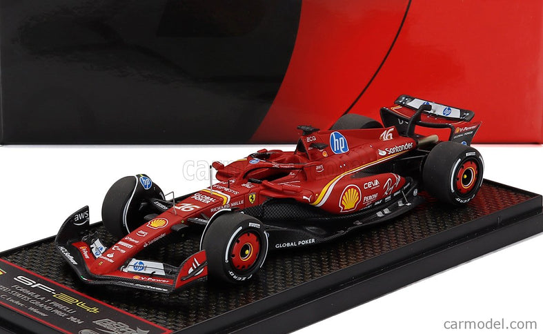 Ferrari F1 SF-24 Team Scuderia Ferrari SF24 N°16 Víťaz Austin USA GP 2024 Charles Leclerc 1:43 BBR Models červená čierna