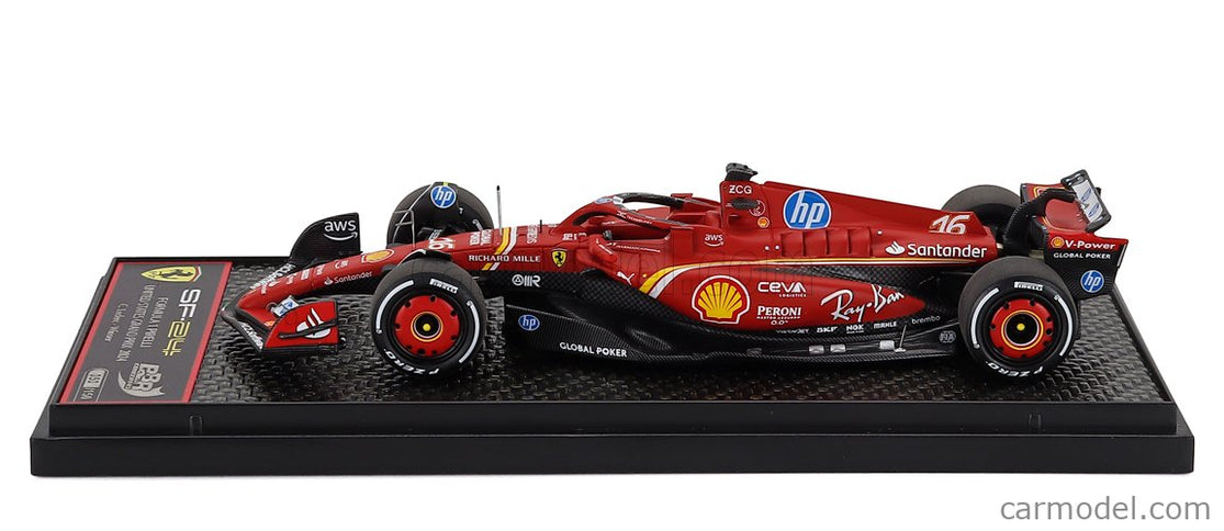 Ferrari F1 SF-24 Team Scuderia Ferrari SF24 N°16 Víťaz Austin USA GP 2024 Charles Leclerc 1:43 BBR Models červená čierna
