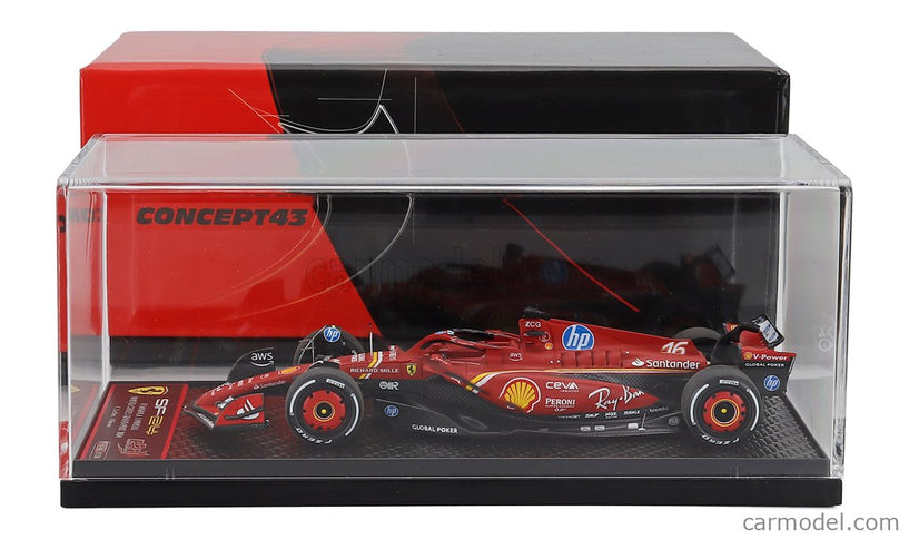 Ferrari F1 SF-24 Team Scuderia Ferrari SF24 N°16 Víťaz Austin USA GP 2024 Charles Leclerc 1:43 BBR Models červená čierna