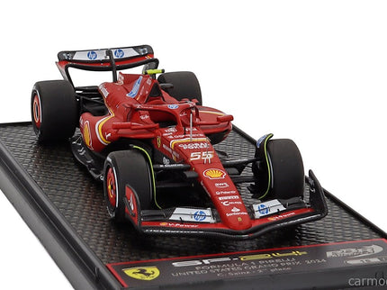 Ferrari F1 SF-24 Team Scuderia Ferrari SF24 N°55 2. Miesto Austin USA GP 2024 Carlos Sainz 1:43 BBR Models červená čierna