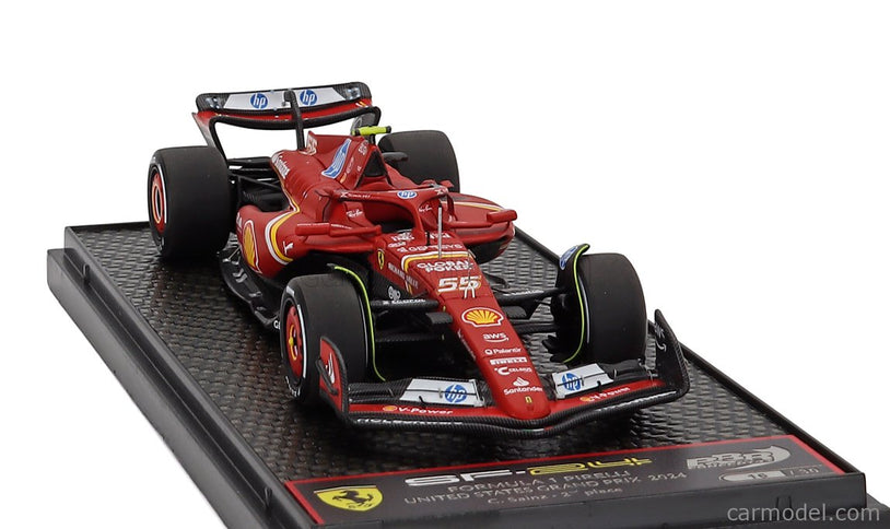 Ferrari F1 SF-24 Team Scuderia Ferrari SF24 N°55 2. Miesto Austin USA GP 2024 Carlos Sainz 1:43 BBR Models červená čierna