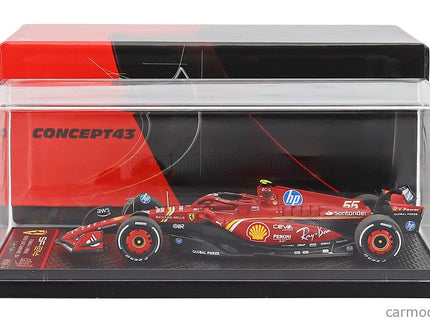 Ferrari F1 SF-24 Team Scuderia Ferrari SF24 N°55 2. Miesto Austin USA GP 2024 Carlos Sainz 1:43 BBR Models červená čierna