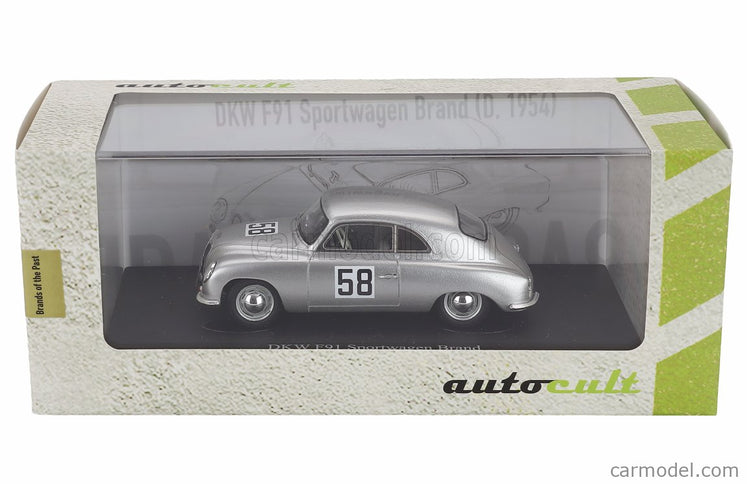 DKW F91 Sportwagen Brand N°58 Rally Semperit Germany 1954 1:43 Autocult strieborná