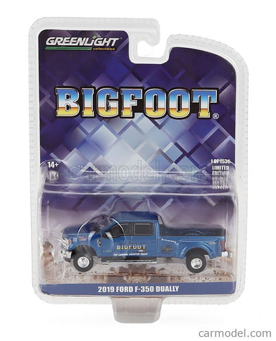 Ford F-350 Double Cabine Pick-UP Bigfoot 2019 1:64 Greenlight modrá
