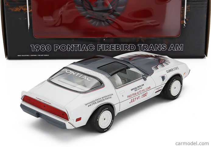 Pontiac Firebird Trans AM 1980 - Official Pace Car 58th Rally Pikes Auto Hill Climb 1:24 Greenlight biela