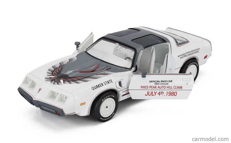 Pontiac Firebird Trans AM 1980 - Official Pace Car 58th Rally Pikes Auto Hill Climb 1:24 Greenlight biela